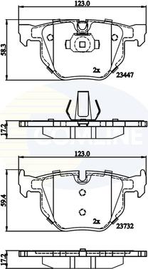 Comline CBP02295 - Комплект спирачно феродо, дискови спирачки vvparts.bg