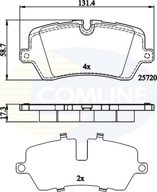 Comline CBP02256 - Комплект спирачно феродо, дискови спирачки vvparts.bg