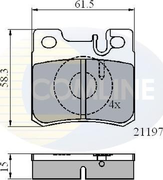 Comline CBP0226 - Комплект спирачно феродо, дискови спирачки vvparts.bg