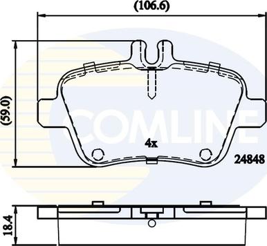 Comline CBP02209 - Комплект спирачно феродо, дискови спирачки vvparts.bg