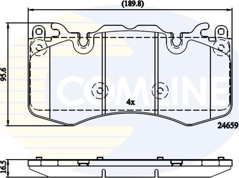 Comline CBP02211 - Комплект спирачно феродо, дискови спирачки vvparts.bg