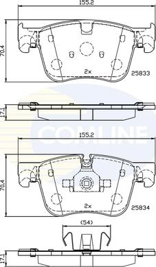 Comline CBP02236 - Комплект спирачно феродо, дискови спирачки vvparts.bg