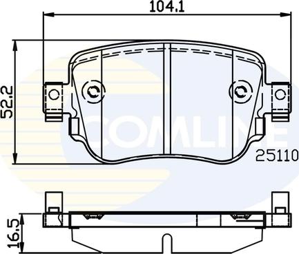 Comline CBP02220 - Комплект спирачно феродо, дискови спирачки vvparts.bg