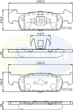 Comline CBP02223 - Комплект спирачно феродо, дискови спирачки vvparts.bg