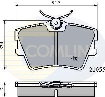 Comline CBP0272 - Комплект спирачно феродо, дискови спирачки vvparts.bg