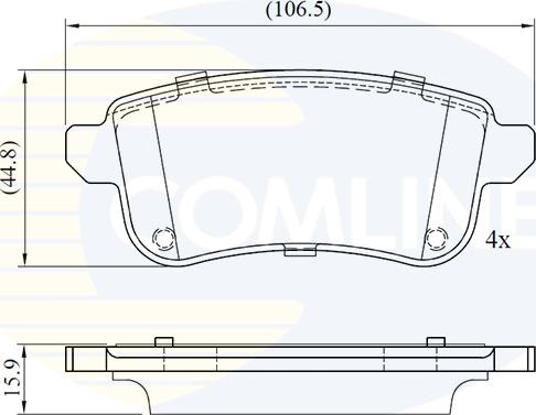 Comline CBP02776 - Комплект спирачно феродо, дискови спирачки vvparts.bg