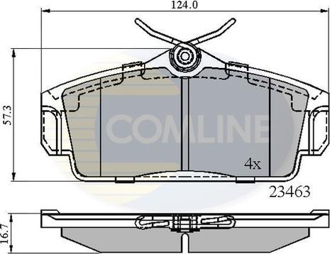 Comline CBP0740 - Комплект спирачно феродо, дискови спирачки vvparts.bg