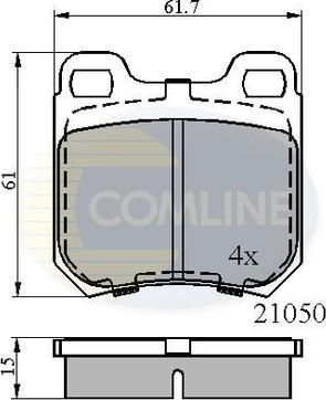 Comline CBP0741 - Комплект спирачно феродо, дискови спирачки vvparts.bg