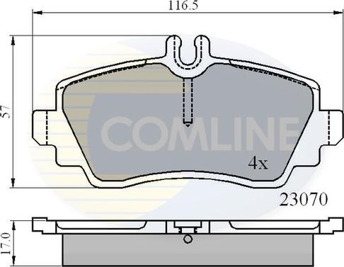 Comline CBP0748 - Комплект спирачно феродо, дискови спирачки vvparts.bg