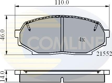 Comline CBP0754 - Комплект спирачно феродо, дискови спирачки vvparts.bg