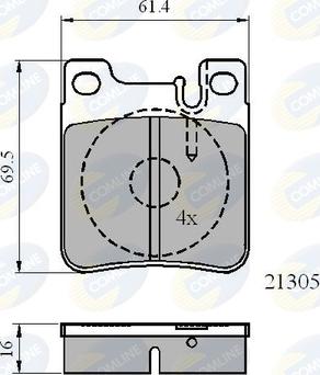 Comline CBP0702 - Комплект спирачно феродо, дискови спирачки vvparts.bg