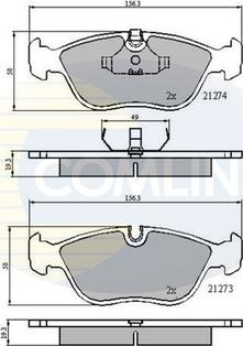 Comline CBP0719 - Комплект спирачно феродо, дискови спирачки vvparts.bg