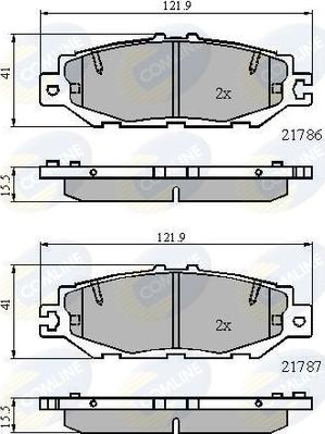 Comline CBP0788 - Комплект спирачно феродо, дискови спирачки vvparts.bg