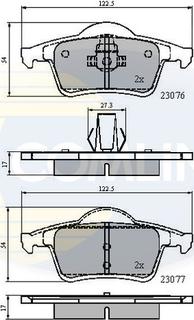 Comline CBP0729 - Комплект спирачно феродо, дискови спирачки vvparts.bg