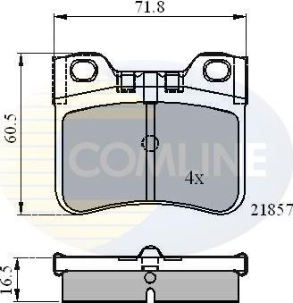 Comline CBP0771 - Комплект спирачно феродо, дискови спирачки vvparts.bg