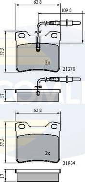 Comline CBP1455 - Комплект спирачно феродо, дискови спирачки vvparts.bg