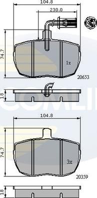 Comline CBP1413 - Комплект спирачно феродо, дискови спирачки vvparts.bg