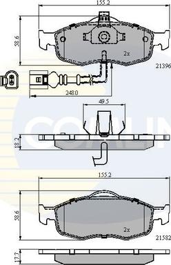 Comline CBP1514 - Комплект спирачно феродо, дискови спирачки vvparts.bg