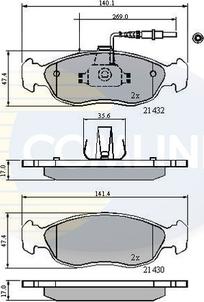 Comline CBP1570 - Комплект спирачно феродо, дискови спирачки vvparts.bg