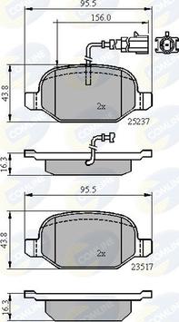 Comline CBP16013 - Комплект спирачно феродо, дискови спирачки vvparts.bg