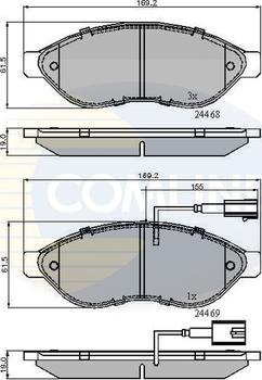 Comline CBP11589 - Комплект спирачно феродо, дискови спирачки vvparts.bg