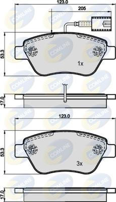 Comline CBP11535 - Комплект спирачно феродо, дискови спирачки vvparts.bg