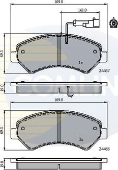 Comline CBP11623 - Комплект спирачно феродо, дискови спирачки vvparts.bg