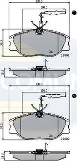 Comline CBP11001 - Комплект спирачно феродо, дискови спирачки vvparts.bg