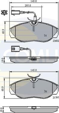 Comline CBP11031 - Комплект спирачно феродо, дискови спирачки vvparts.bg