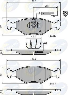 Comline CBP11295 - Комплект спирачно феродо, дискови спирачки vvparts.bg