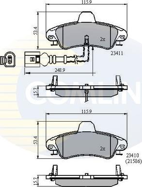 Comline CBP11235 - Комплект спирачно феродо, дискови спирачки vvparts.bg