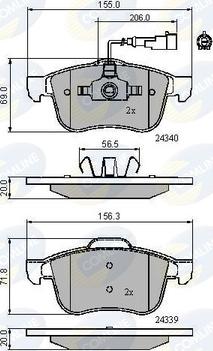 Comline CBP11718 - Комплект спирачно феродо, дискови спирачки vvparts.bg