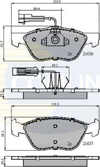 Comline CBP1897 - Комплект спирачно феродо, дискови спирачки vvparts.bg