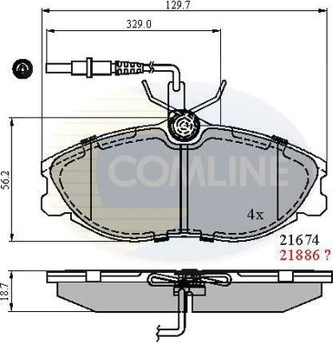 Comline CBP1340 - Комплект спирачно феродо, дискови спирачки vvparts.bg