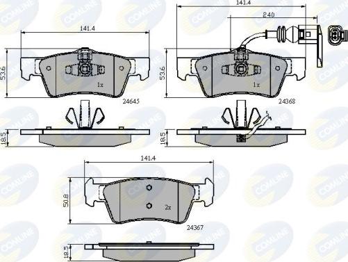 Comline CBP12015 - Комплект спирачно феродо, дискови спирачки vvparts.bg