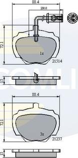 Comline CBP1224 - Комплект спирачно феродо, дискови спирачки vvparts.bg