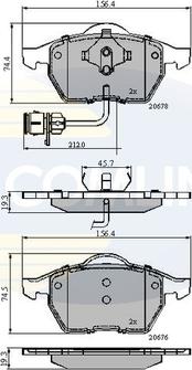 Comline CBP1715 - Комплект спирачно феродо, дискови спирачки vvparts.bg