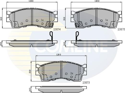 Comline CBP3941 - Комплект спирачно феродо, дискови спирачки vvparts.bg