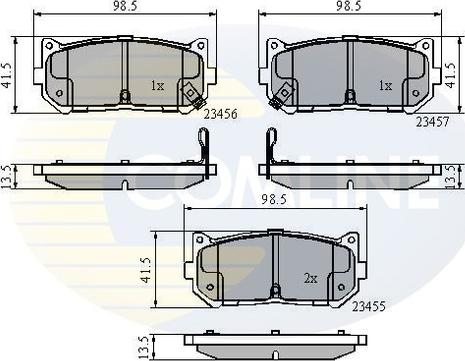 Comline CBP3906 - Комплект спирачно феродо, дискови спирачки vvparts.bg