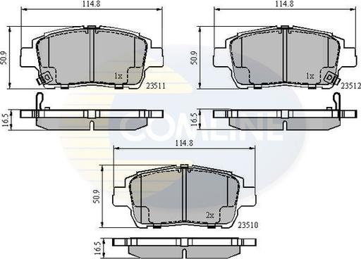 Comline CBP3901 - Комплект спирачно феродо, дискови спирачки vvparts.bg