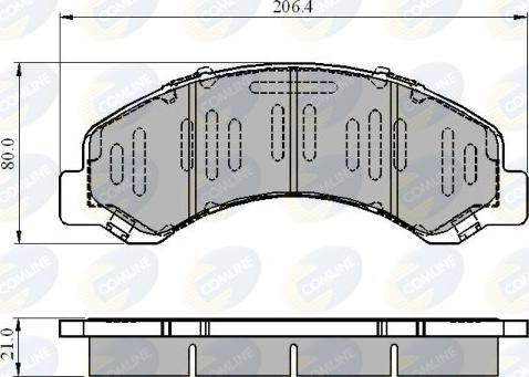 Comline CBP3919 - Комплект спирачно феродо, дискови спирачки vvparts.bg