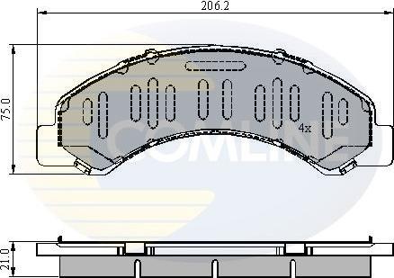 Comline CBP3918 - Комплект спирачно феродо, дискови спирачки vvparts.bg