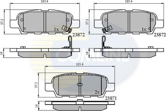 Comline CBP3912 - Комплект спирачно феродо, дискови спирачки vvparts.bg