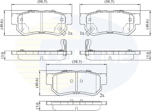 Comline CBP3935 - Комплект спирачно феродо, дискови спирачки vvparts.bg