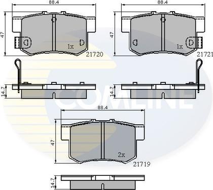 Comline CBP3445 - Комплект спирачно феродо, дискови спирачки vvparts.bg