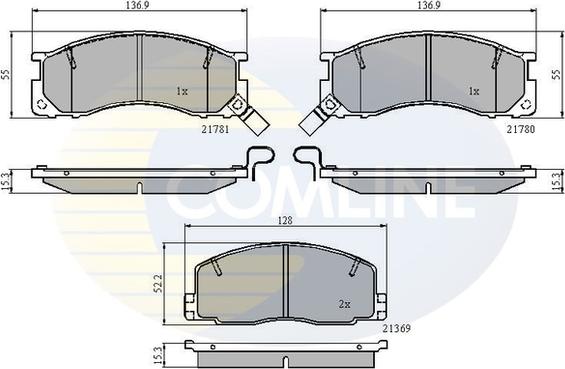 Comline CBP3441 - Комплект спирачно феродо, дискови спирачки vvparts.bg