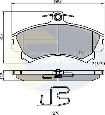 Comline CBP3462 - Комплект спирачно феродо, дискови спирачки vvparts.bg