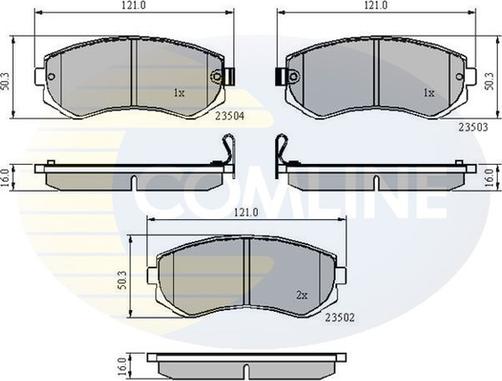 Comline CBP3484 - Комплект спирачно феродо, дискови спирачки vvparts.bg