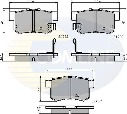 Comline CBP3471 - Комплект спирачно феродо, дискови спирачки vvparts.bg