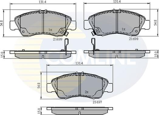 Comline CBP3556 - Комплект спирачно феродо, дискови спирачки vvparts.bg